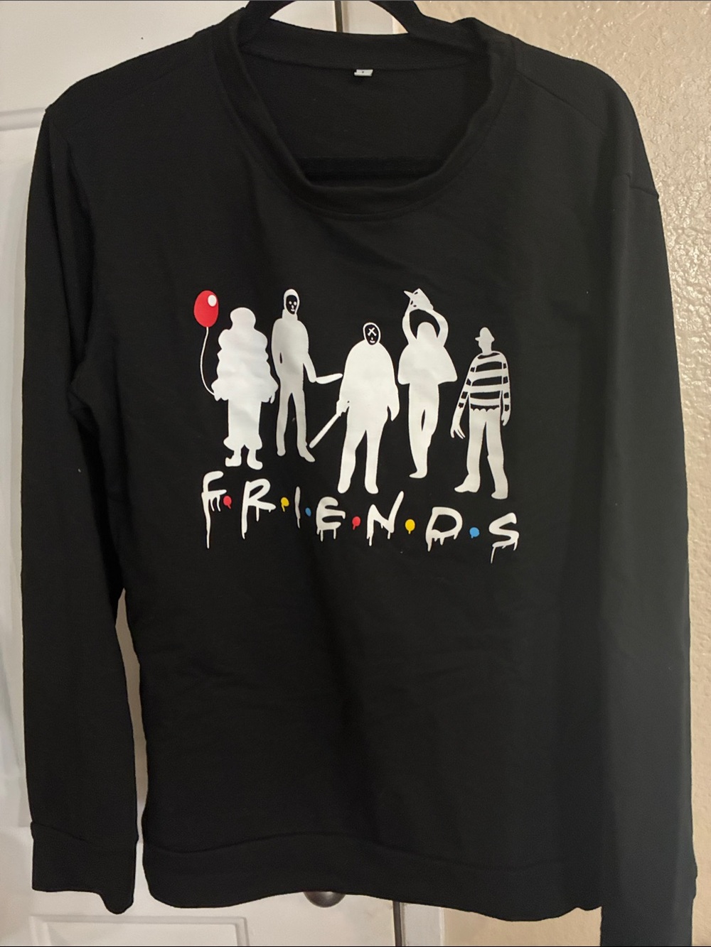 Black Graphic Friends Halloween Sweatshirt
